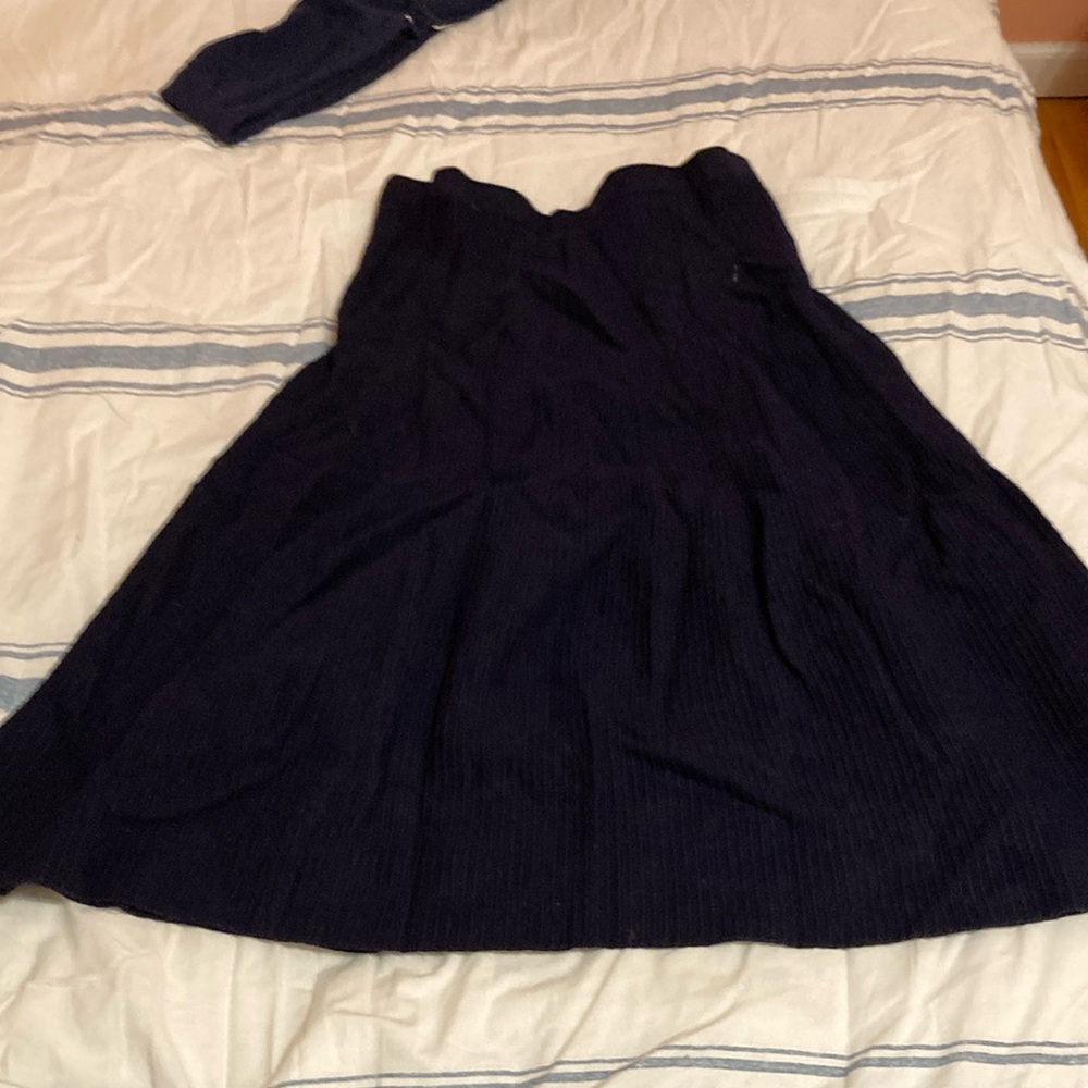 YAL navy align skirt